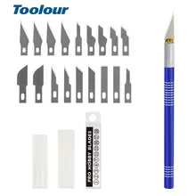 Набор прецизионных ножей для хобби Toolour с 19 лезвиями из нержавеющей стали для художественной резьбы по дереву DIY ручной инструмент для ремонта печатных плат