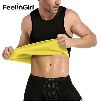

Feelingirl M-4XL Sweat Body Shaper Tummy Fat Burner Tank Top Slimming Vest Weight Loss Shapewear Neoprene No Zip