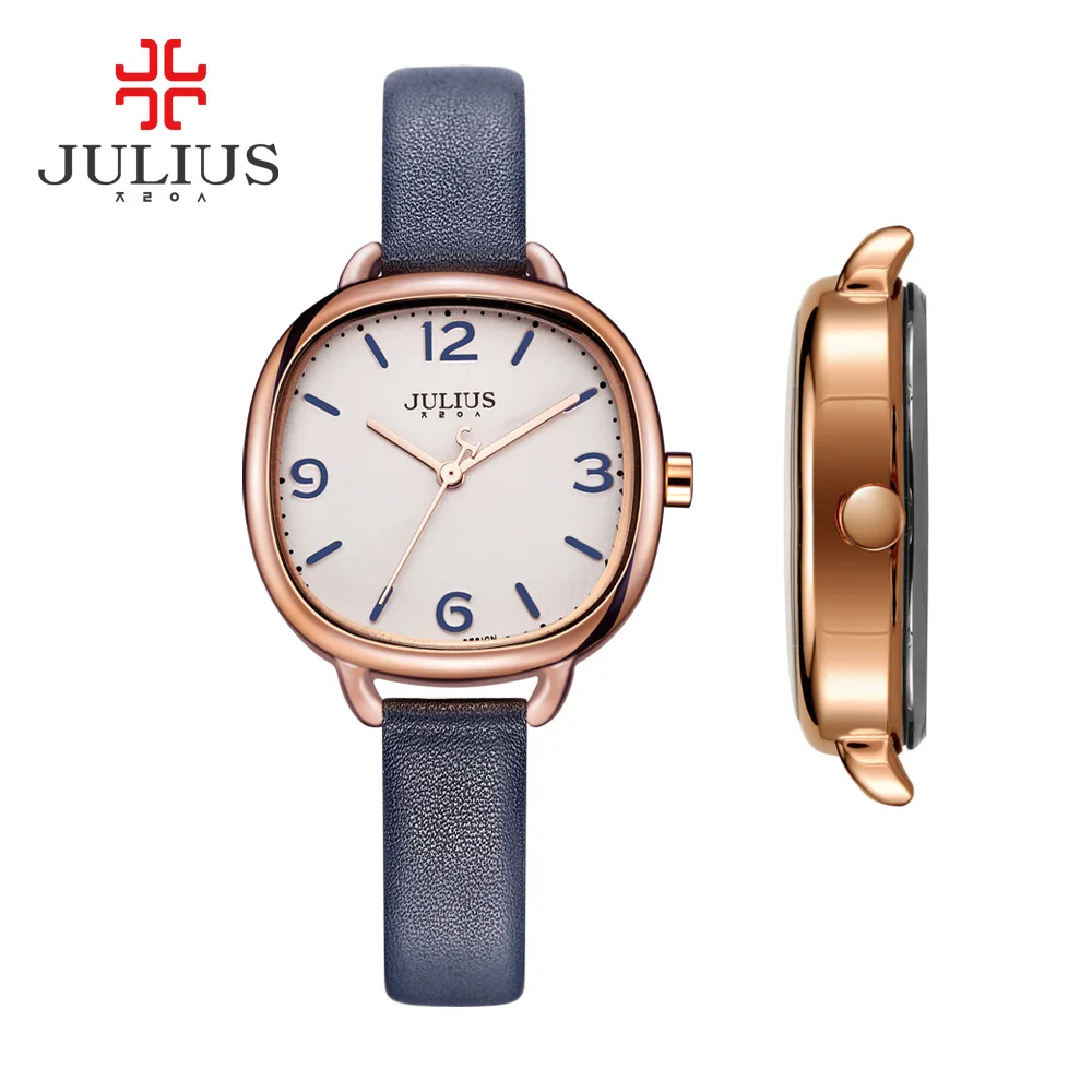 Наручные часы JULIUS с браслетом Love женские модные наручные кожаным ремешком Montres