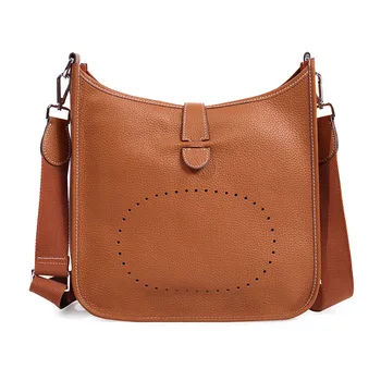 

Women Genuine Leather Shoulder Bag Bucket Purse Messenger Cross Bady Natural Cow Skin Fashion Handbag Daily Casual Lady Pouch