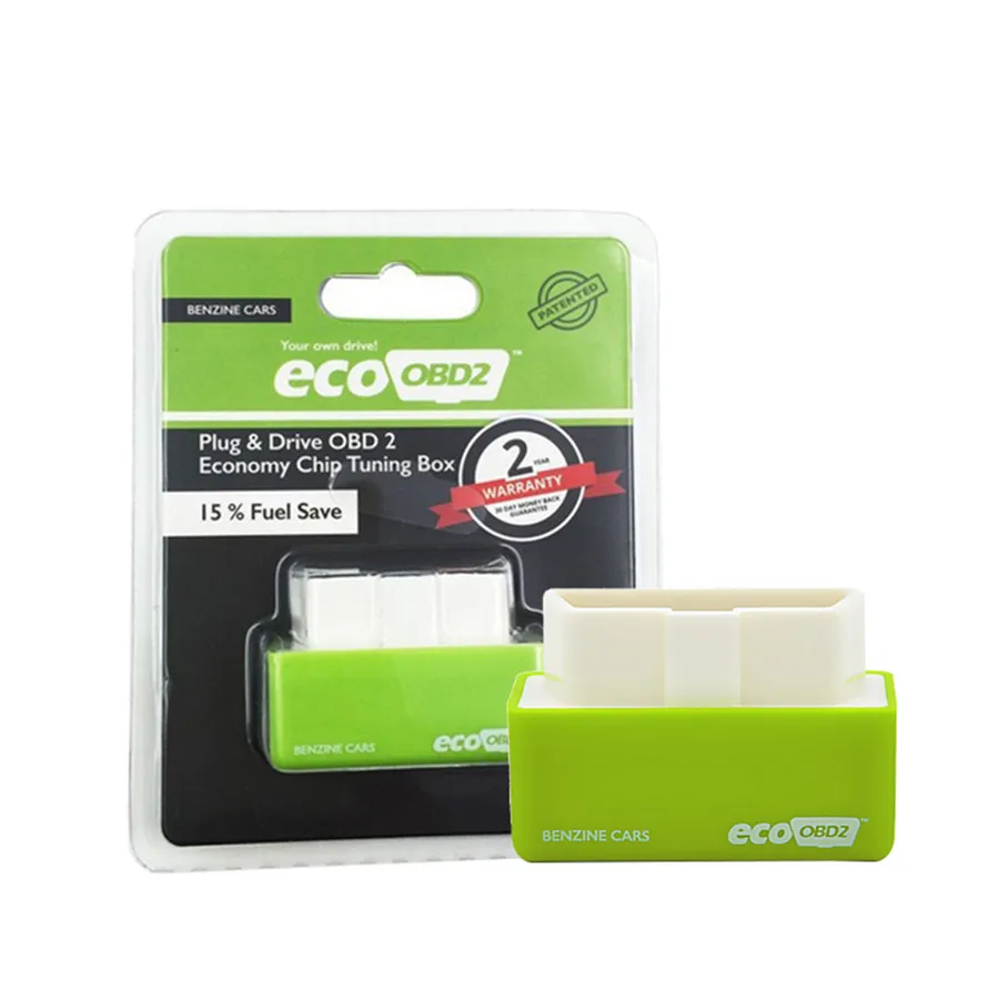 EcoOBD2 АВТОМОБИЛИ Зеленый ЭБУ чип блок настройки снижения расхода топлива и низкая эмиссия Авто Пособия по экономике диагностический эко OBD2