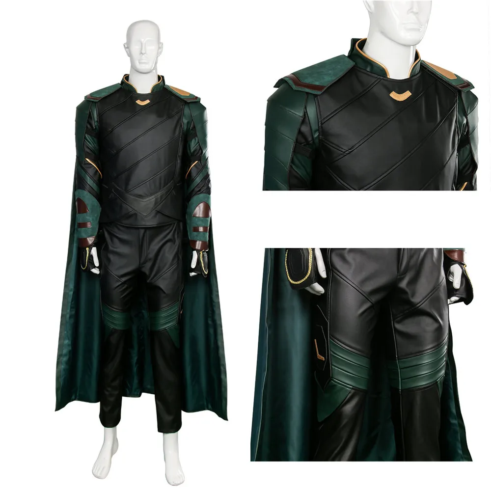Тор: Ragnarok Loki костюм для косплея взрослых мужчин фильм ТОР 3 вечерние одежда