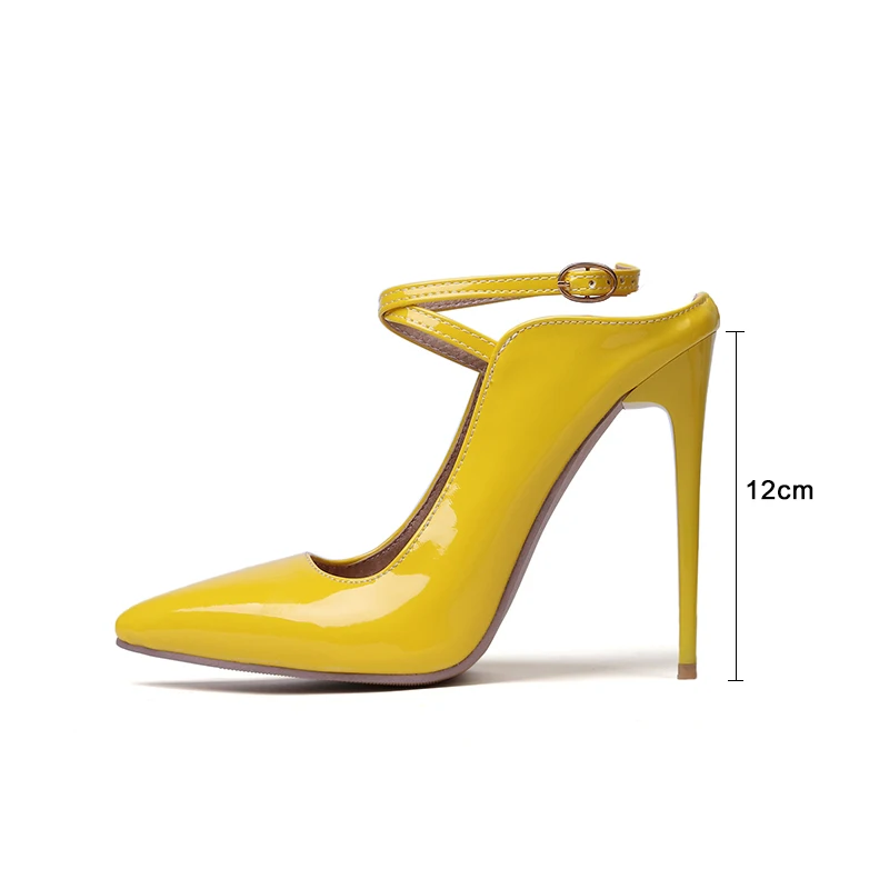 Kcenid/; элегантные женские туфли-лодочки на каблуке; вечерние модельные туфли; женские летние вечерние туфли; туфли-лодочки на высоком каблуке с острым носком; цвет желтый; Размер 13