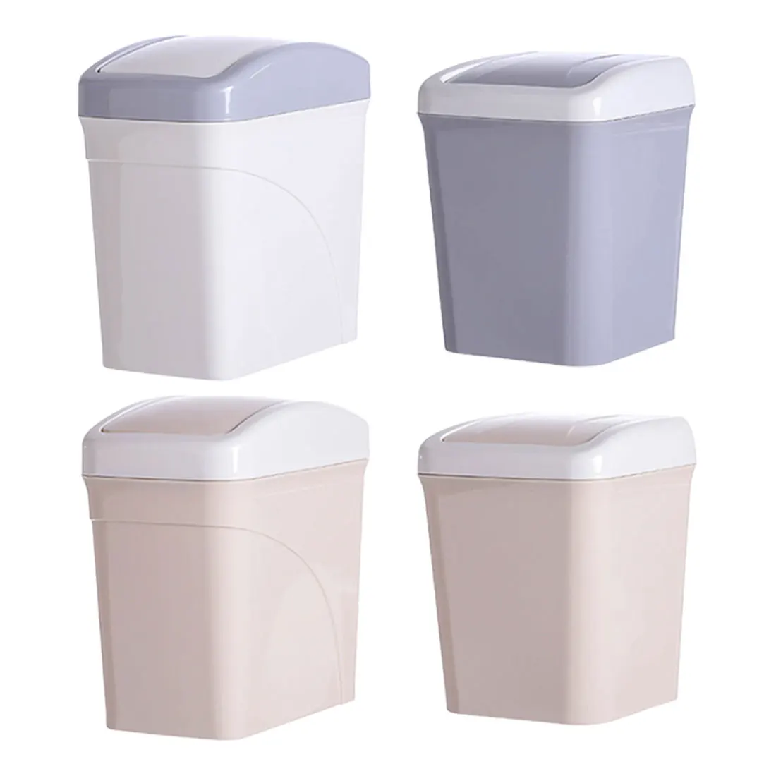 Mini Desktops Trash Can Creative Covered Kitchen Living Room Trash Can