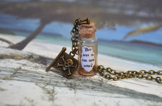 

12pcs/lot Pirate Jewelry Why is the Rum Gone a Pirate Flag Charm Pirates of the Caribbean Curse of the Black Pearl