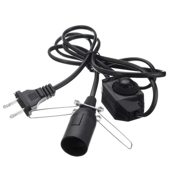 

Smuxi E12 Socket Light Dimmer Cord Wire Light Switching US Plug Power Dimming Button Switch 1.5m Line Cable LED Lamp