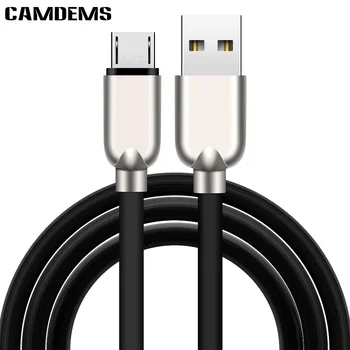 

camdems Zinc Alloy TPE Round 2A 1m 3ft Type C Micro Usb data sync charger cable Accessory Bundles for samsung S4 S5 S6 500pcs