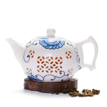 Синий цветок фарфоровый чайник изысканный соты горшок тела бытовой один горшок ручной работы чайника специальный