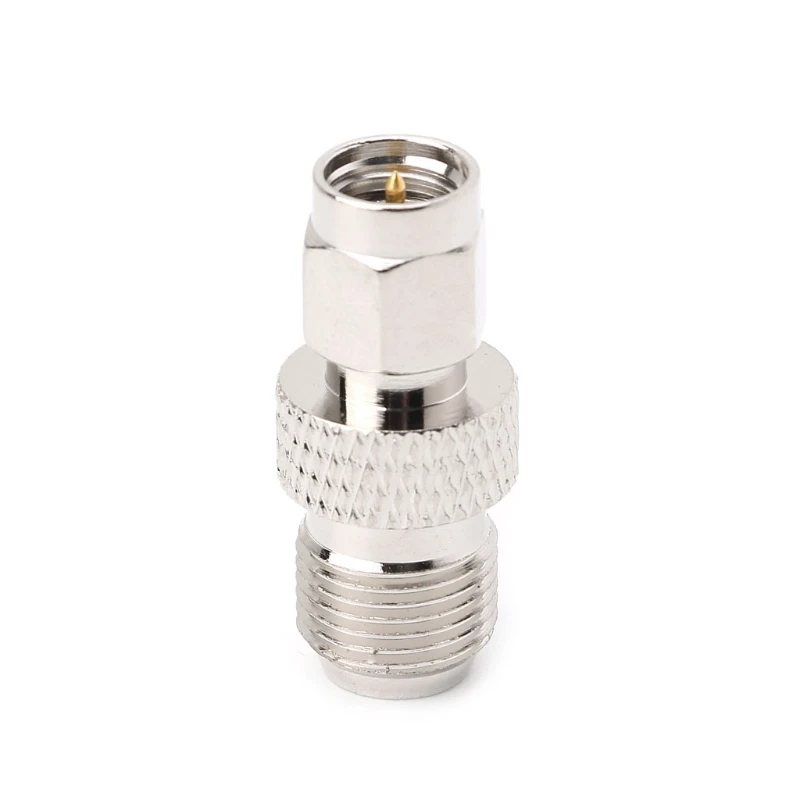 

1Pc Silver F Type Female to SMA Male Plug Coaxial Adapter High Frequency Connector