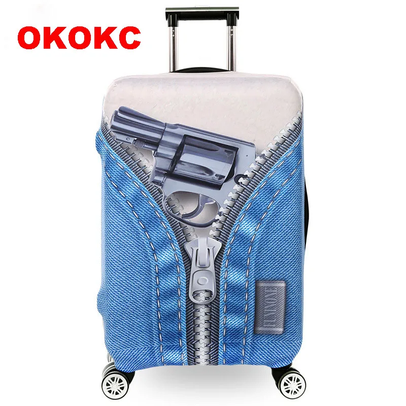 OKOKC Блестящий Радужный плотный защитный чехол для багажа водонепроницаемый