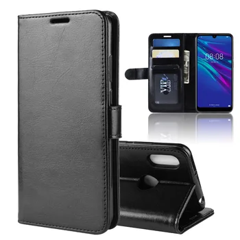 

30pcs/lot R64 Wallet Leather Stand PU+TPU Cover Case for huawei Y6 2019 Y7 Pro 2019 Enjoy 9 Nova 4 P Smart 2019 honor 10 lite