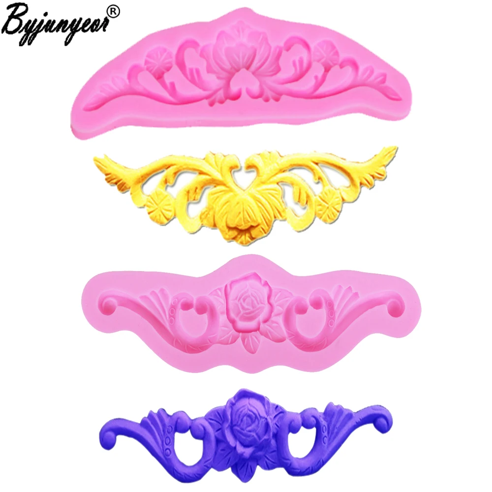 M984 Rose European Relief Uv Resin Silicone Mold Fondant Chocolate