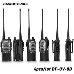 4 шт./лот BaoFeng UV-8D Walkie Talkie 8 Вт 128 каналов км UHF 400-480 МГц портативный радио двухсторонний однодиапазонный переговорные ручной Бесплатная