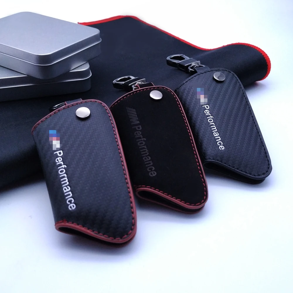 

Genuine leather Car Key case performance Emblem for bmw E60 E61 F10 F07 M5 E63 F30 F20 F15 F16 E91 E92 E93 M3 GT Key cover bag