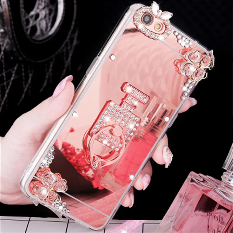 Зеркальный чехол с бриллиантами и блестками для Samsung Note 9 8 5 4 3|Бамперы| |