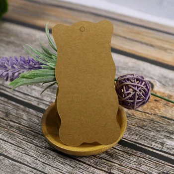 

Kraft Blank Gift Tags 50pcs with Hemp String Wavy Edge Design Price Hang Tag Bookmark Kraft Paper Cards Label for Office