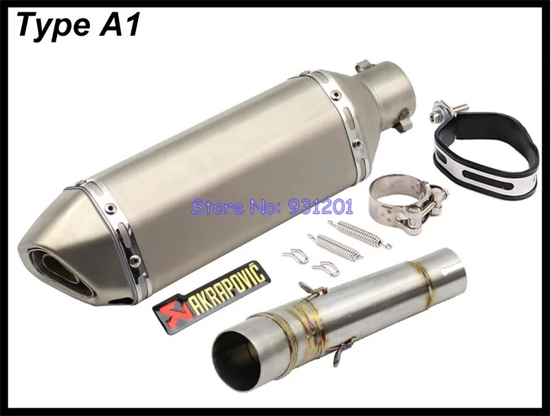 Мотоцикл слипоны NC700 NC700X NC700S NC750 NC750X NC750S подключения труба среднего звена с выхлопная труба akrapovic глушитель выхлопной трубы(2012 - Цвет: Type A1