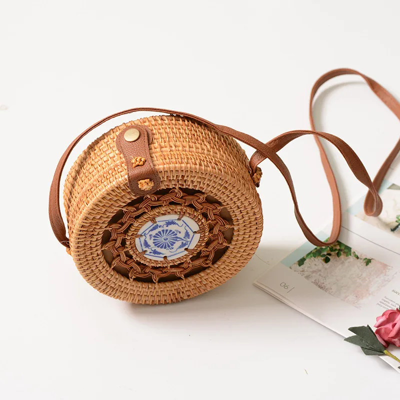 Sac Femme женская сумка из ротанга на плечо летние пляжные сумки женские ручной