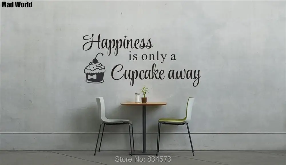 Happiness Cupcake Cook Food Kitchen Quote 56 124w 47 104w 37 82w 2