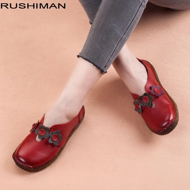 RUSHIMAN/Женская обувь на плоской подошве Женская дышащая повседневная из