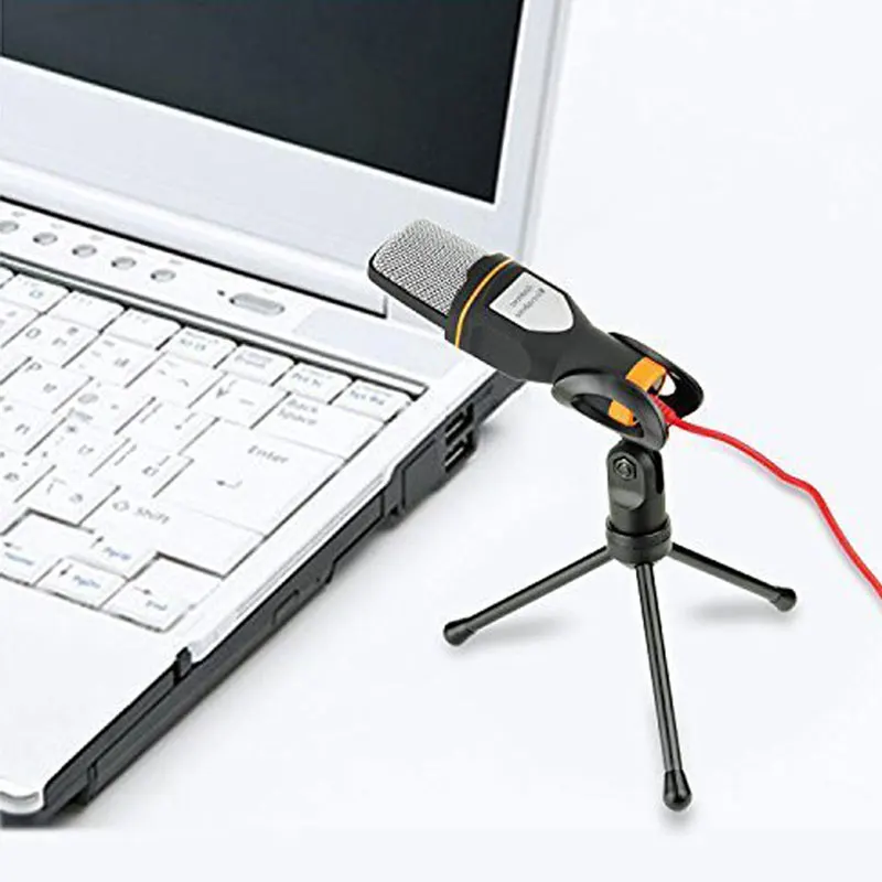 

Sale 3.5mm Wired Condenser Microphone Audio Microphone with Stand Studio Sound Box Professional Voice Recorder Mic for PC Tablet
