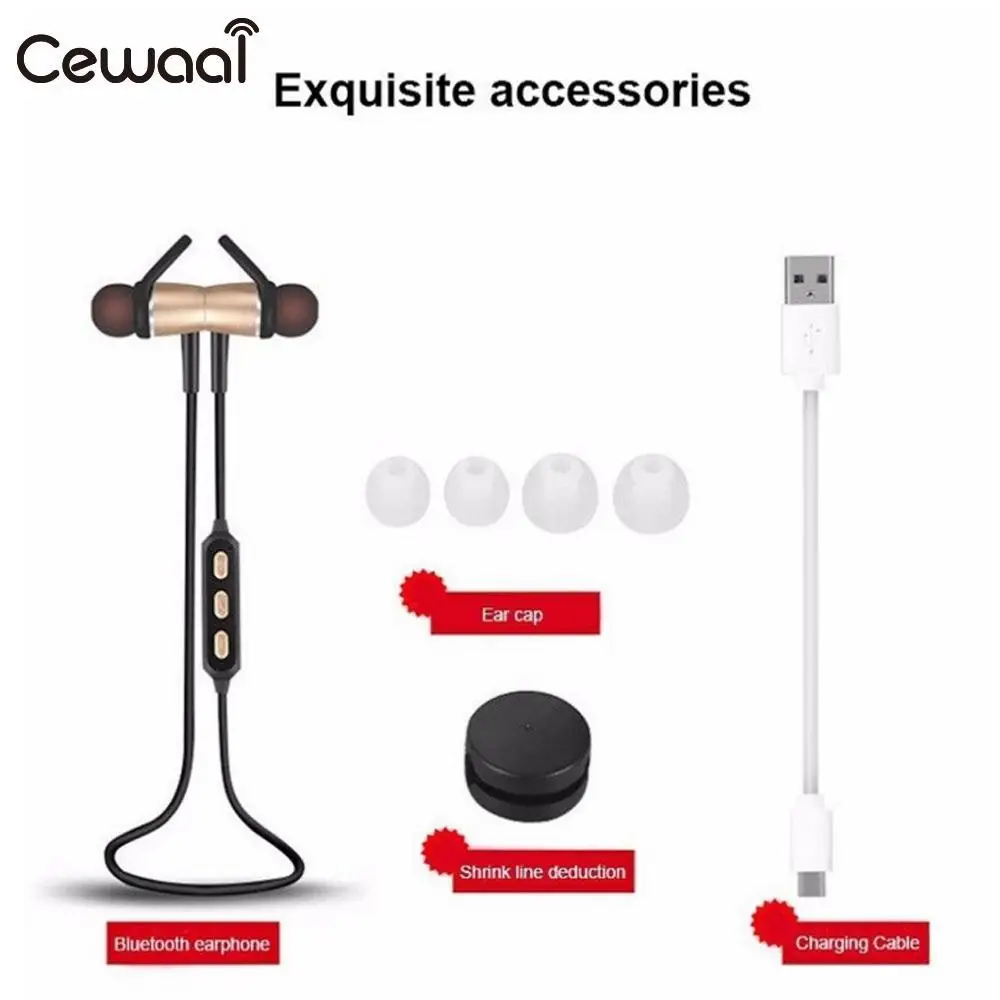 

Handfree Headset Neck Hanging BT4.1 Earphone Sport Stereo Headphone