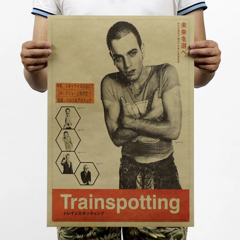 

Free shipping,Trainspotting/Nostalgia film classic movie/kraft paper/bar poster/Retro Poster/decorative painting 51x35.5cm