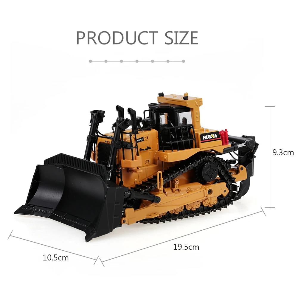 HUINA 1700 1:50 литой под давлением тяжелый бульдозер инженерный грузовик статическая модель гусеничный колесный бульдозер детская развивающая игрушка