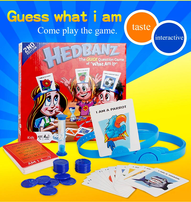 Новинка семья смешные игрушки HedBanz Игра издание может варьироваться быстрый вопрос о том, что я настольная игра догадаться, кто