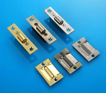 

2Pcs/Lot Premintehdw Square Spring Ball Catch Latch Doorstops Wooden Door Stopper Built-in Stopper