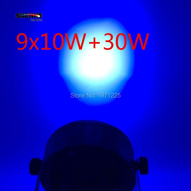 

(10pcs) LED Fat Par 9X10W+1X30W RGB LED DMX Light Stage DJ Light with DMX 7 Channels Master/Slave DMX Led Par Party Lights