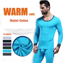 Зимние мужские теплые кальсоны, набор, сексуальный Модный комплект термобелья, высокое качество, хлопок, модал, кальсоны для мужчин
