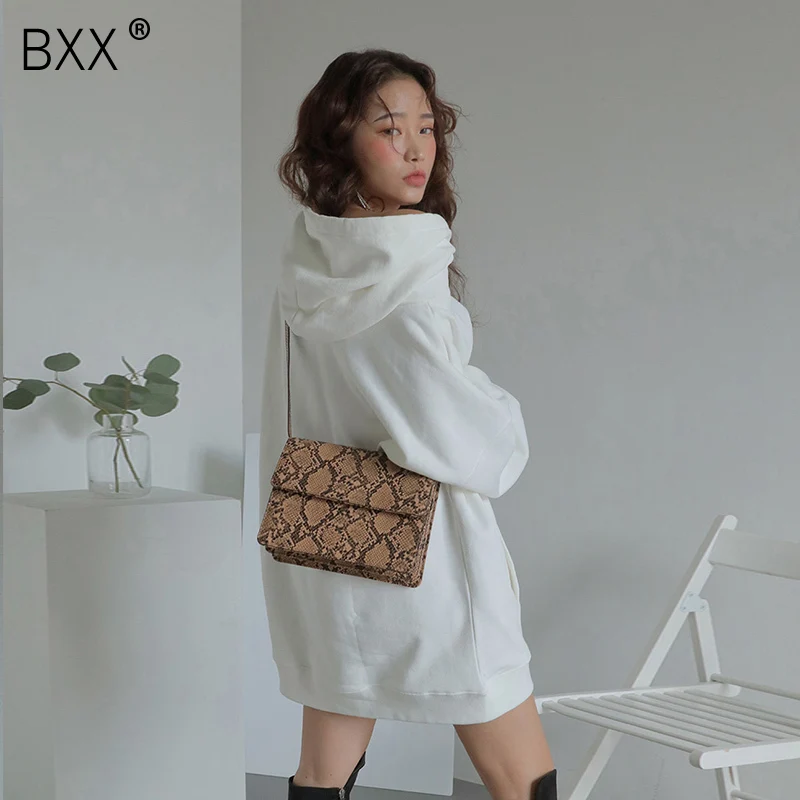 

[BXX] Women's Crossbody Bags Fashion Snake Pu Leather Women Bag 2020 New Female Messenger Bag Single Shoulder Flap HE332