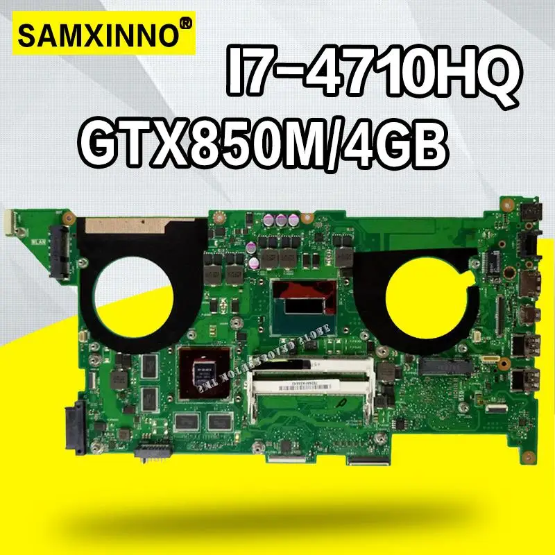 Goede N750JK REV3.0 I7 4700HQ GTX850M 4 Gb Laptop Moederbord Voor Asus N750J N750JK N750JV HM86 100% Getest Moederbord Moederbord