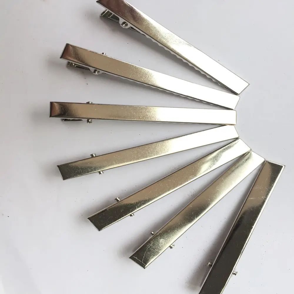 

100Pcs 78mm Alligator Clips Rectangular Single Prong Alligator Clips For DIY Projects Silver Clip with Drop Shipping