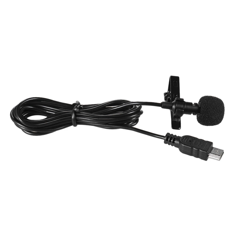 Mini USB Lavalier Lapel Sports Microphone,Professional Omnidirectional Stereo External Chest Mic,Audio//Video Recording Camera Accessory with Collar Clip for GoPro Hero 3//3 //4
