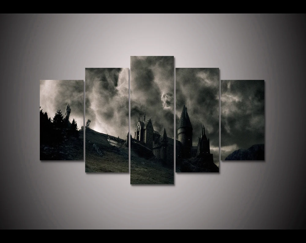 Canvas print 5 panel printed canvas painting Harry Potter movie poster