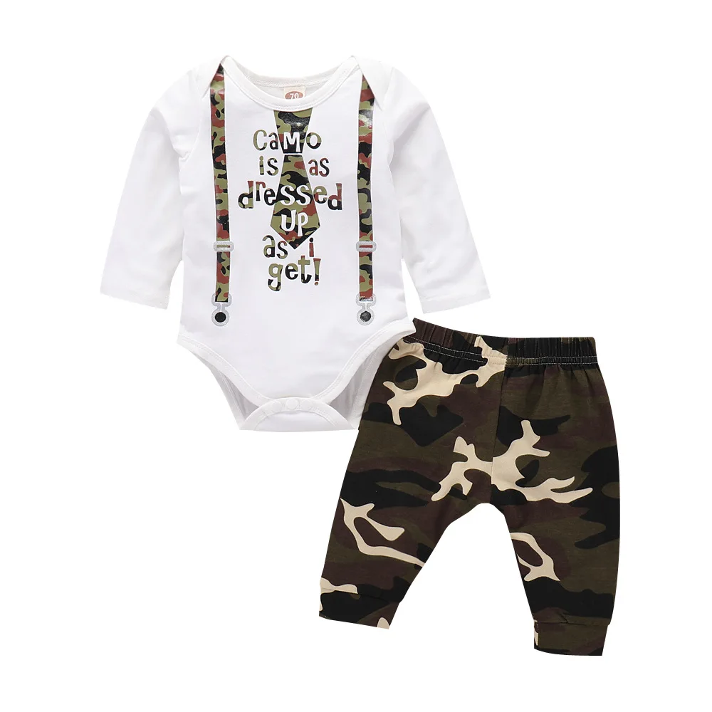 

Newborn Kids Baby Boys Girls Infant Cute Jumpsuit Bodysuit +pants 2pcs Clothes Outfit Clothing