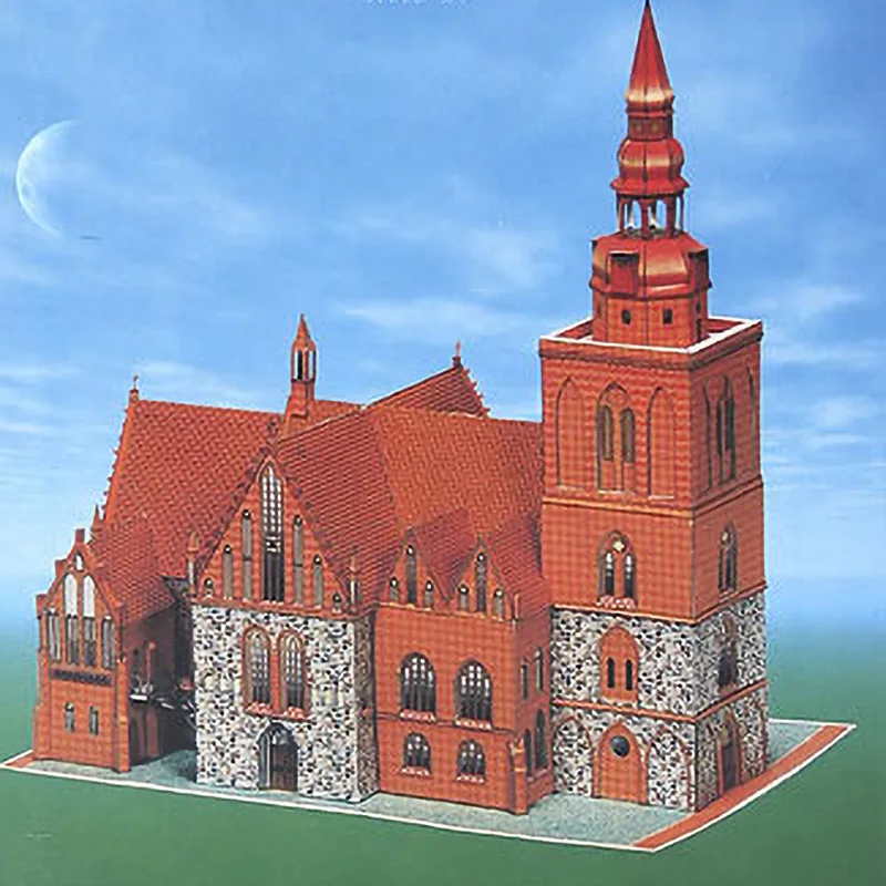 

DIY Paper Model Gothic Church In Gryfino Boy Gift Papercraft 3D Puzzle