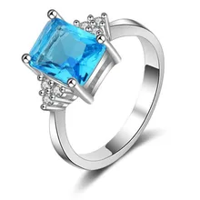 

Elegant Natural Stone Ring Shellhard Silver Plated Crystal Zirconia CZ Wedding Engagement Ring For Women Jewelry Gift Size 6-10