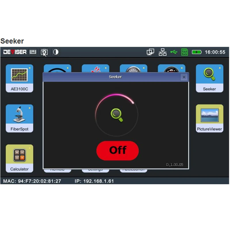 Deviser AE3100cp-1 FTTx OTDR 1310/1550/1625nm