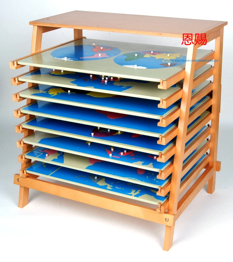 6020  Cabinet with map puzzles