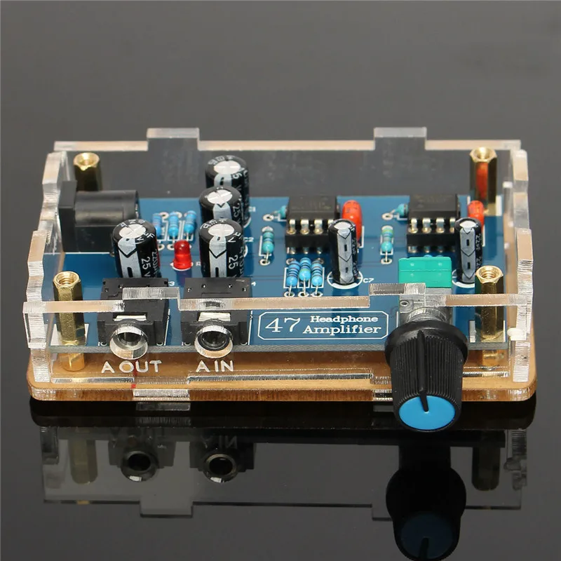 Portable HIFI Headphone Amplifier PCB AMP DIY Kit for DA47 Earphone font b Accessories b font