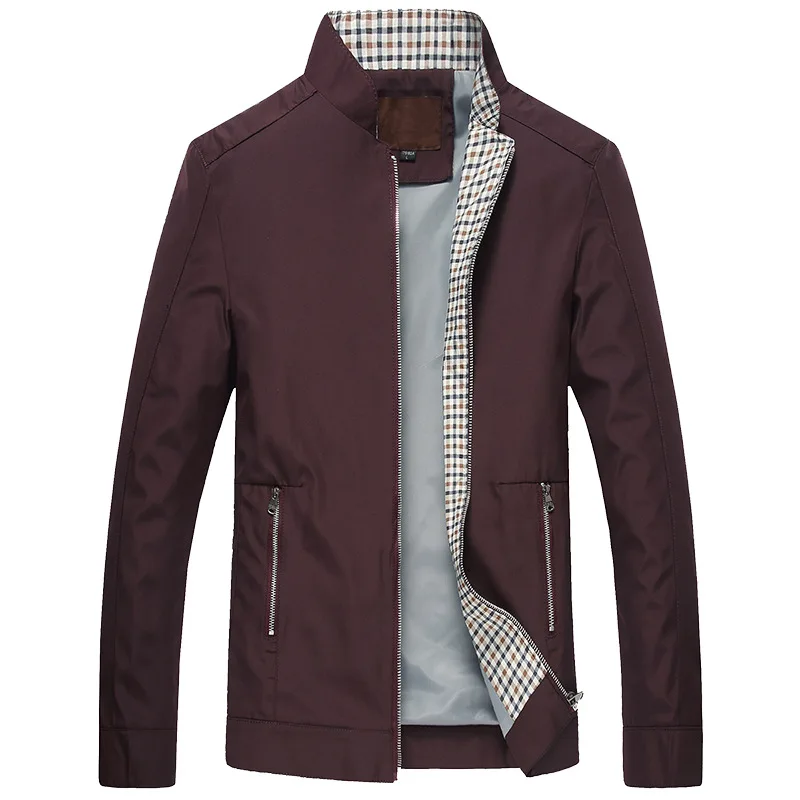 

Spring Autumn Stand Collar Plus Size Slim Zipper Pocket Jackets Drop Shipping New 2018 Business Men Jacket Zipper Coat