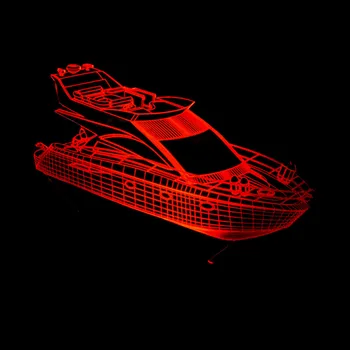

Yacht 3d Desk Lamp Colorful Touch Remote Control Led 3d Lamp Visual Gifts Moderne Lighting Table Lamp 3d Night Light