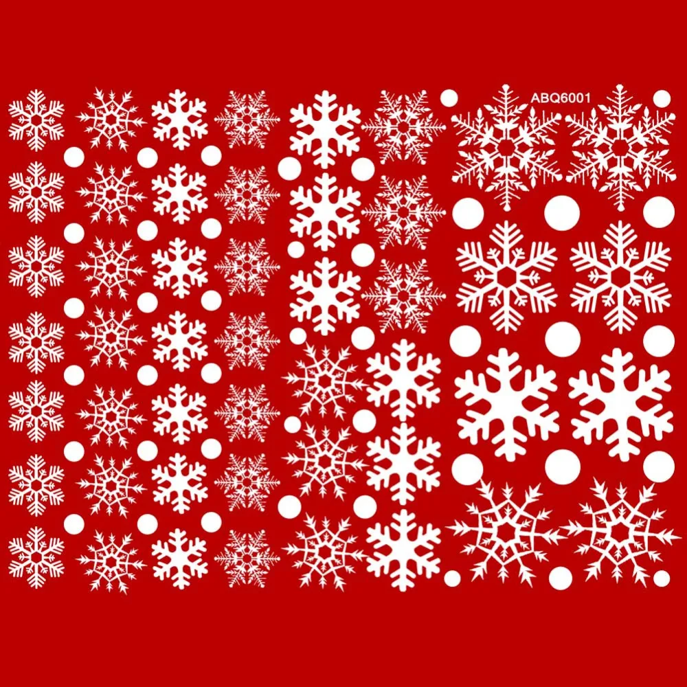 OurWarm 144 шт белая Снежинка, наклейки на окна, рождественские украшения для дома, детская комната, наклейки на стену, Новогодние товары