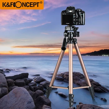 

K&F CONCEPT Lightweight Travel Stand Tripod TL20231 Metal Quick Installation Plate ABS Lock Portable for DSLR Camera Camcorder