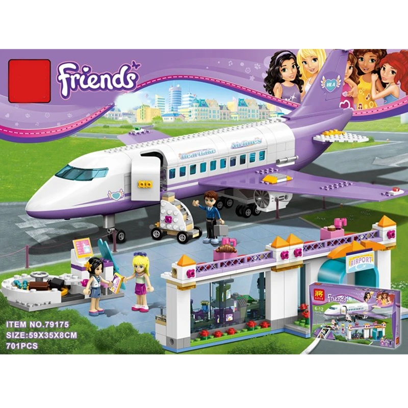 

701Pcs Bevle LELE 79175 Friends Heartlake City Airport Building Block Bricks Figures Compatible LegoINGLY 41109 Friends Toys