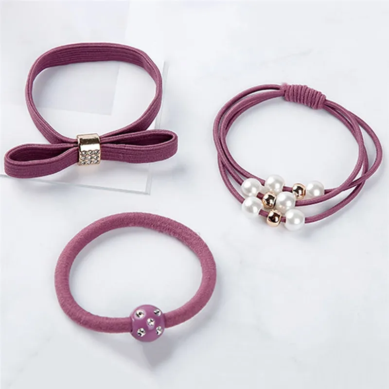 PINKSEE 12 шт. + коробка для хранения веревка головы Корейская простая резинка волос