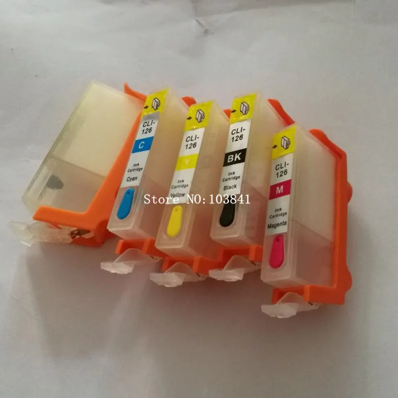 5 шт. Заправляемый картридж PGI 125 CLI 126 с чипом для Canon MG6110 MG5210 IP4810 IX6510 струйный